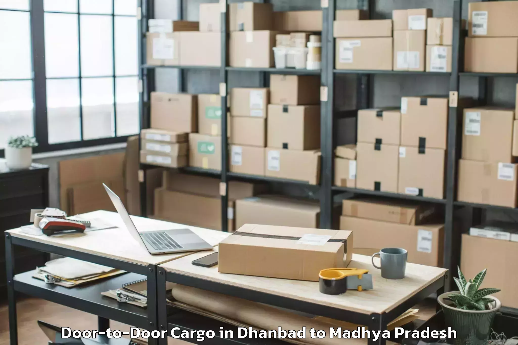 Quality Dhanbad to Rewa Airport Rew Door To Door Cargo